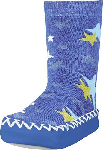 Playshoes Zapatillas con Suela Antideslizante Estrellas, Pantuflas Unisex niños, Azul (Blau 7), 23/26 EU