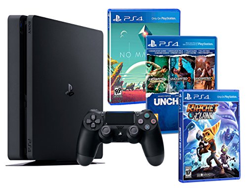 Playstation 4 Consola PS4 Slim 500Gb Pack Familiar + 5 Juegos - Ratchet & Clank + No Man'S Sky + Uncharted: The Nathan Drake Collection (3 en 1)