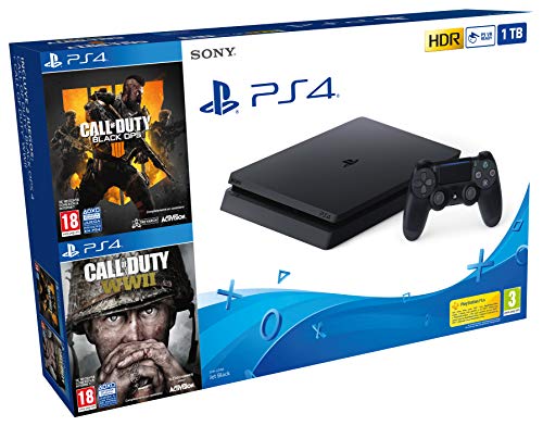 PlayStation 4 (PS4) - Consola 1 TB + COD Black Ops IIII + COD WW2