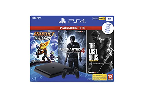 PlayStation 4 (PS4) - Consola de 1 TB + Ratchet And Clank + Uncharted 4 + The Last Of Us [Bundle]