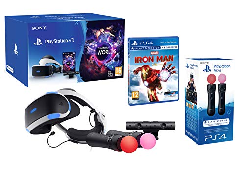 PlayStation VR2 Marvel's Iron Man VR + VR Worlds + Mandos Move Twin pack + Camara V2 PlayStation VR2 Marvel's Iron Man VR + VR Worlds + Mandos Move Twin pack + Camara V2