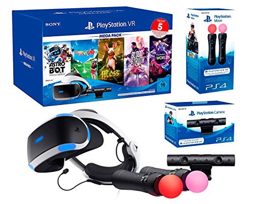 PlayStation VR2 MegaPack 2 Astro Bot + Skyrim V + Resident Evil 7 + Everybody's Golf + VR Worlds + Cámara V2 + Pack 2 Mandos Move Twin