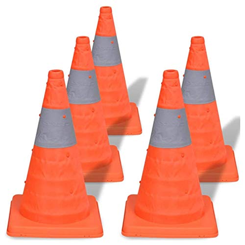 Plegable Pop-Up Reflective Safety Cone, Multiuso Cono De Tráfico Roadside Emergencia Seguridad Conos De Marcadores De Campo De Estacionamiento De Carretera Para Actividades Al Aire Libre,450mm