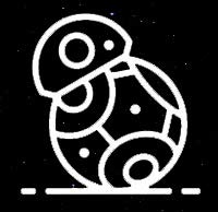 PLU BB-8 Star Wars Droid - Adhesivo de vinilo, color blanco PLU BB-8 Star Wars Droid - Adhesivo de vinilo, color blanco
