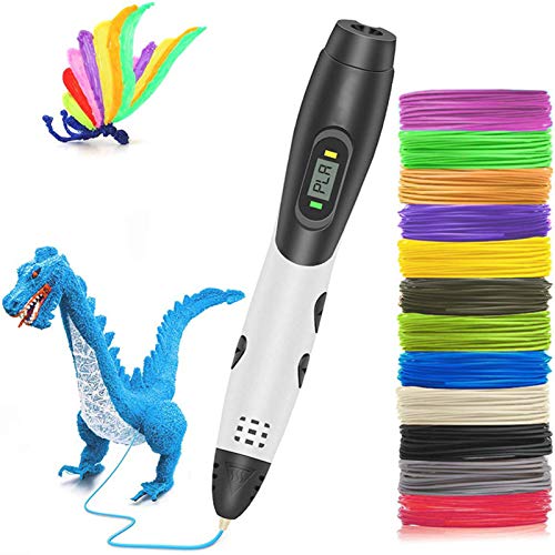 Pluma 3D HebyTinco, Bolígrafo de impresión 3D, Bolígrafo 3D Inteligente con Pantalla LED, Velocidad y temperatura ajustables, compatible con PLA y ABS, Regalos de juguetes de Navidad para niños Pluma 3D HebyTinco, Bolígrafo de impresión 3D, Bolígrafo 3D Inteligente con Pantalla LED, Velocidad y temperatura ajustables, compatible con PLA y ABS, Regalos de juguetes de Navidad para niños