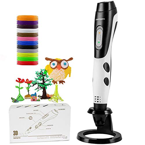 Pluma de Impresión 3D, GIANTARM Pluma 3D con Pantalla LCD,filamento PLA de 12 Colores, Temperatura Ajustable/Velocidad, Boquilla Intercambiable, Juego de lápices de impresión 3D como Regalo Creativo Pluma de Impresión 3D, GIANTARM Pluma 3D con Pantalla LCD,filamento PLA de 12 Colores, Temperatura Ajustable/Velocidad, Boquilla Intercambiable, Juego de lápices de impresión 3D como Regalo Creativo