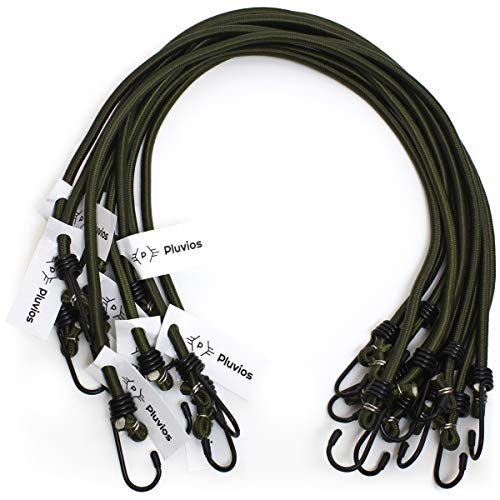 Pluvios Tarea Pesada 10 Paquete Elásticas Reforzadas Bungee con Ganchos Cámping Bivi Bricolaje Almacenamiento Multiuso - 2 Años de Garantía Pluvios Tarea Pesada 10 Paquete Elásticas Reforzadas Bungee con Ganchos Cámping Bivi Bricolaje Almacenamiento Multiuso - 2 Años de Garantía