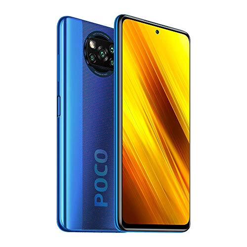 Poco X3 NFC (Pantalla AMOLED de 6,67" FHD+, DotDisplay, 6GB+128GB, Cámara cuádruple de 64MP, Snapdragon 732G, 5160mAh con Carga de 33W, MIUI 12 para Poco, NFC) Azul Cobalto