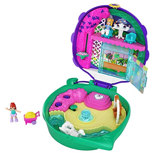 Polly Pocket Cofre Jardín de Mariquitas con muñecas y accesorios, juguete +4 años (Mattel GKJ48)