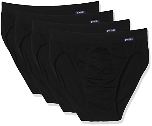 POMPEA Costa Cierre, Nero (Nero 0071), L/XL (Pack de 4) para Hombre