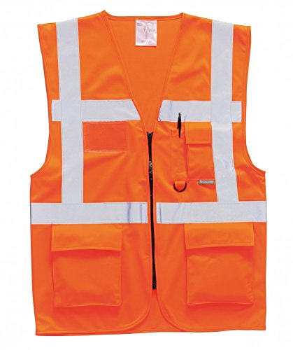 Portwest S476 Berlin Executive Advertencia protección Chaleco EN471 amarillo naranja - executive EU / GB - Naranja, 2XL