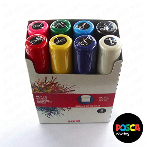 POSCA-Mallette Coloriage-PC- 17 k gamme Lot de 8-Dans coffret cadeau