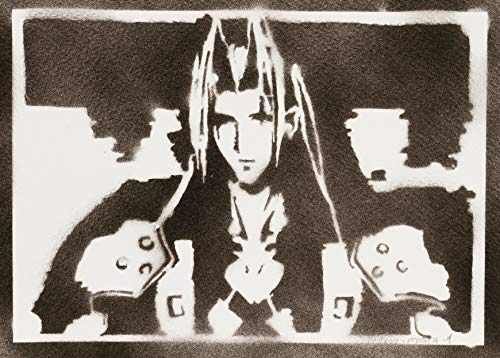 Poster Final Fantasy Sephiroth Grafiti Hecho a Mano - Handmade Street Art - Artwork