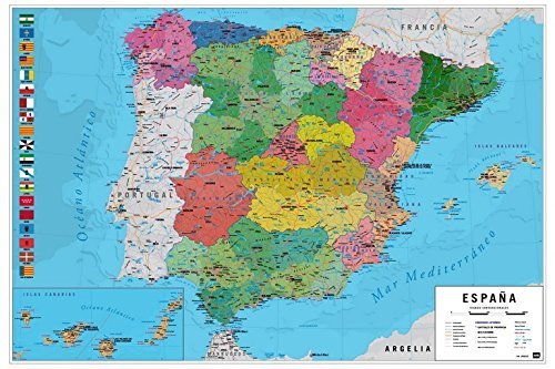 Póster mapa España - Grupo Erik Editores Póster mapa España - Grupo Erik Editores