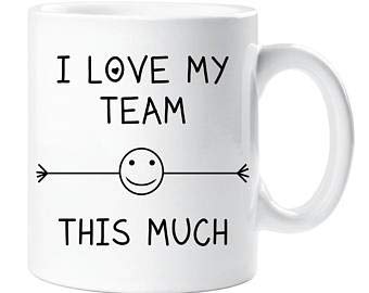 PotteLove Personalized Funny Coffee Mug Tea Cups,Team Mug I Love My Team This Much Funny Mug Cup Pet Gift Secret Santa 11 Oz PotteLove Personalized Funny Coffee Mug Tea Cups,Team Mug I Love My Team This Much Funny Mug Cup Pet Gift Secret Santa 11 Oz