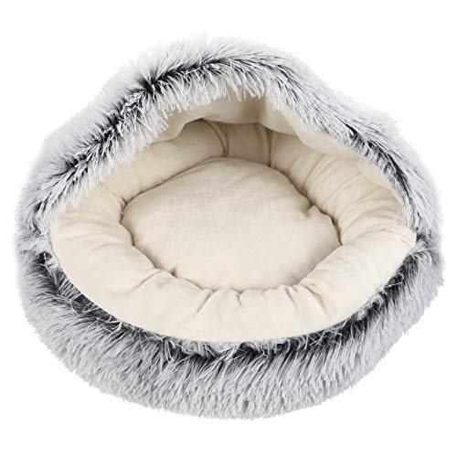 PRETYZOOM Kitten Cave Bed Plush Super Warm Pet Tent Winter Pet Bed Dormir Cojín Casa Suministros para Gato Perro Gatito Cachorro 40Cm