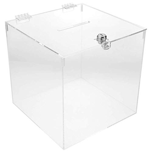 PrimeMatik - Urna de metacrilato Transparente con Llave de Seguridad 20x20x20cm PrimeMatik - Urna de metacrilato Transparente con Llave de Seguridad 20x20x20cm