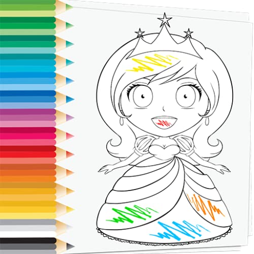 Prince & Princess Coloring Book - ¿Te encantan las hermosas princesas? Disfruta dibujando y pintando princesas gratis para colorear juego de páginas!