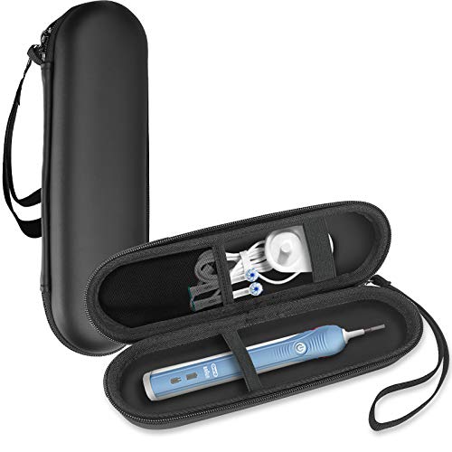 ProCase Estuche de Viaje Universal para Cepillo Eléctrico Dental Oral B/Philips, Caja Rígida de Cepillo de Dientes Rotación Ultrasónico para Pro 2 2500/Vitality/Crossaction/DiamondClean -Negro