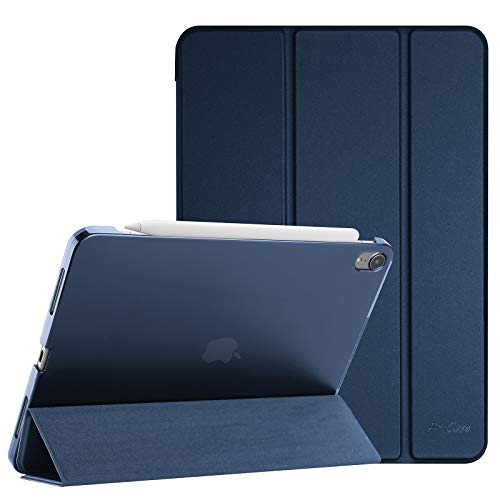 ProCase Funda para Nuevo iPad Air 4 10.9" 2020 Modelo A2324 A2072 A2316 A2325, Carcasa Trasera Rígida Delgada con Tapa Inteligente para iPad Air 4.ª Generación 10.9 Pulgadas Versión 2020 -Azul Marino
