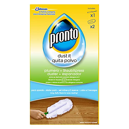 Pronto - Plumero Atrapa Polvo, aparato de limpieza y 2 recambios Pronto - Plumero Atrapa Polvo, aparato de limpieza y 2 recambios