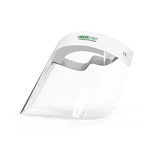 Protector Facial/Visor Facial Premium Medichief (Paquete de 10 Unidades) Visor Facial Completo, Protector Facial Transparente con Protección Antiempaño, Protector Facial de Seguridad Aprobado (MFS1) Protector Facial/Visor Facial Premium Medichief (Paquete de 10 Unidades) Visor Facial Completo, Protector Facial Transparente con Protección Antiempaño, Protector Facial de Seguridad Aprobado (MFS1)