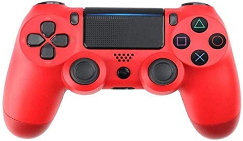 PS4 Famepad, PS4 Wireless Bluetooth Gamepad, Vibrante con Pantalla táctil Jack para Auriculares de Seis Ejes (Rojo)