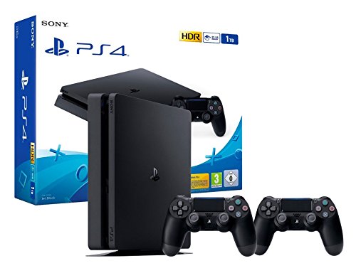 PS4 Slim 1Tb Consola Playstation 4 + 2 Mandos Dualshock 4 V2