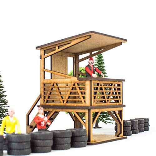 Puestos de vigilancia a Escala 1:32 para Pistas de Slot, Kit de Madera para Montar DIY Compatible con circuitos Coches Scalextric, Ninco Slot, Scalextric Original, Carrera y ScaleAuto (Puesto PSH) Puestos de vigilancia a Escala 1:32 para Pistas de Slot, Kit de Madera para Montar DIY Compatible con circuitos Coches Scalextric, Ninco Slot, Scalextric Original, Carrera y ScaleAuto (Puesto PSH)