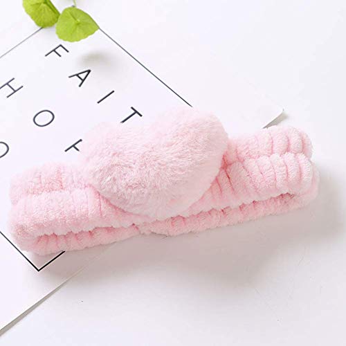 PULABO Máscara facial de lavado de corazón Simple maquillaje diadema accesorios para el cabello confiable PULABO Máscara facial de lavado de corazón Simple maquillaje diadema accesorios para el cabello confiable