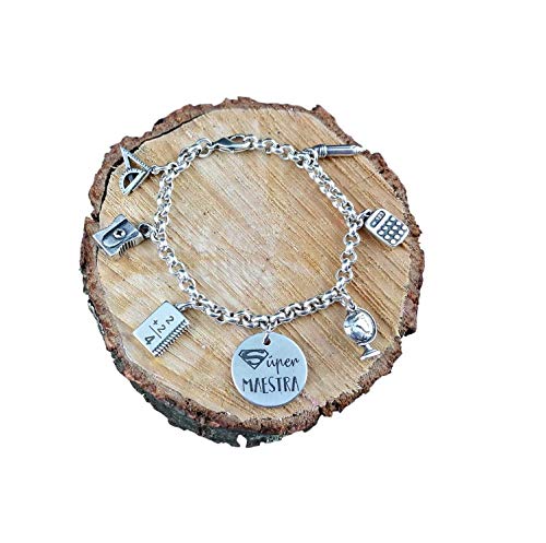 Pulsera Profesiones Super Maestra. Regalo Profe. Regalo Maestra Pulsera Profesiones Super Maestra. Regalo Profe. Regalo Maestra