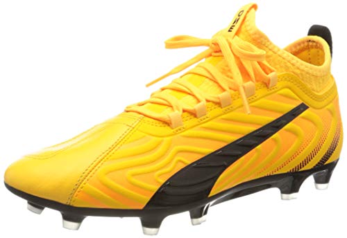 PUMA One 20.3 FG/AG, Botas de fútbol Hombre, Amarillo (Ultra Yellow Black/Orange Alert), 43 EU