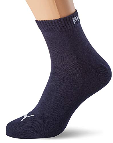 Puma Quarter Plain, Calcetín Unisex Adulto, Azul (Navy 321), 43-46, (Pack de 3)