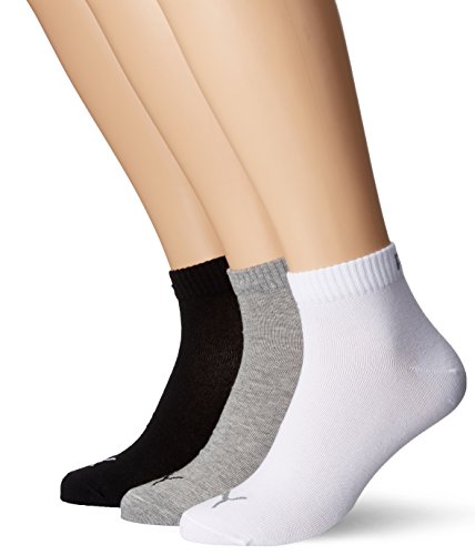 Puma Quarter Plain, Calcetín Unisex Adulto, Multicolor (Grey/White/Black), 43-46, (Pack de 3) Puma Quarter Plain, Calcetín Unisex Adulto, Multicolor (Grey/White/Black), 43-46, (Pack de 3)