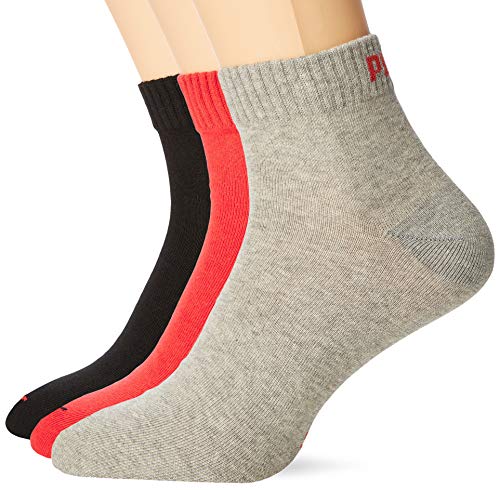 Puma Quarter Plain, Calcetín Unisex Adulto, Negro (Black/Red), 39-42, (Pack de 3) Puma Quarter Plain, Calcetín Unisex Adulto, Negro (Black/Red), 39-42, (Pack de 3)