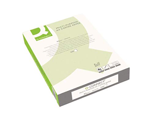 Q Connect KF01087 - Papel para impresora de tinta A4, Blanco, Paquete de 1 x 500 hojas Q Connect KF01087 - Papel para impresora de tinta A4, Blanco, Paquete de 1 x 500 hojas
