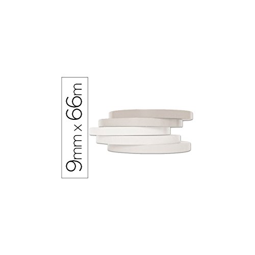 Q-Connect KF10857 - Pack de 16 cintas adhesivas precintadoras, 66 m x 9 mm, color blanco