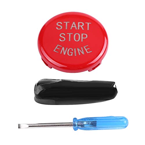 Qiilu Cubierta del botón de arranque del motor Start Stop Cubierta del Interruptor de botón del Motor para 3 series E90 E91 E92 E93 5 series E60 X1 E84 X3 E83 X5 E70 X6 E71 X6 E72 Rojo