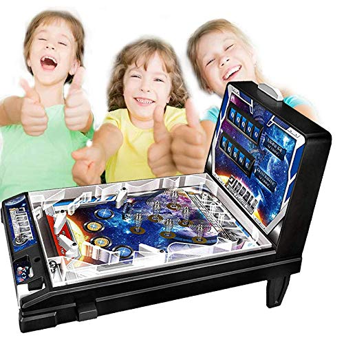 QIMO Pinball Machine - Super Pinball Game Electrónico, Mini Pinball Table Toy para Niños The Space Age Pinball Classic Game Super Pinball Machine Retro Arcade