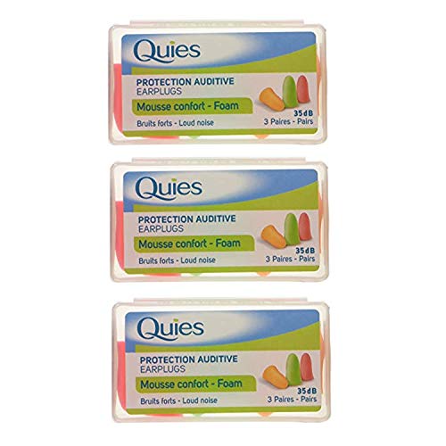 Quies - Protección auditiva de espuma - 35dB - Pack de 3 x 3 Quies - Protección auditiva de espuma - 35dB - Pack de 3 x 3