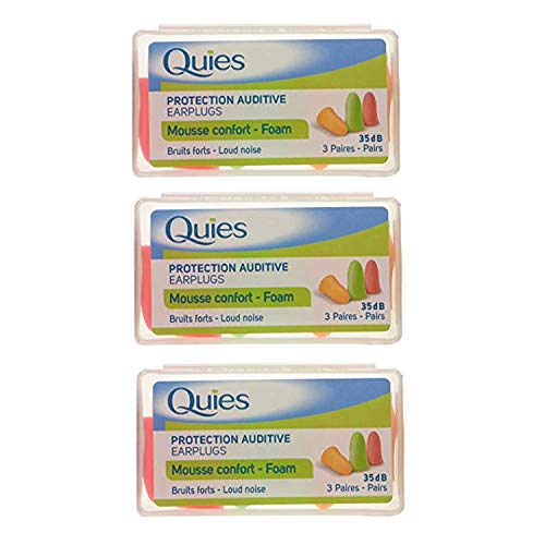 Quies - Protección auditiva de espuma - 35dB - Pack de 3 x 3