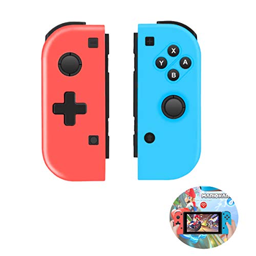 QULLOO Wireless Mando para Nintendo Switch, De Reemplazo Rojo y Azul Controlador, Bluetooth Gamepad Joystick Controller para Nintendo Joy-con