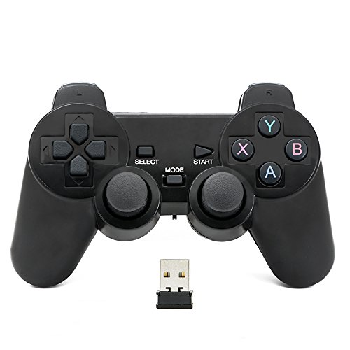 QUMOX Mando de juego Controlador inalámbrico 2.4GHz Gamepad Joystick Gamepad para PC QUMOX Mando de juego Controlador inalámbrico 2.4GHz Gamepad Joystick Gamepad para PC