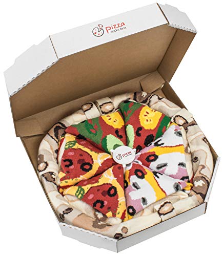 Rainbow Socks - Pizza MIX Caprichosa Vege Pepperoni Mujer Hombre - 4 pares de Calcetines - Tamaño 36-40 Rainbow Socks - Pizza MIX Caprichosa Vege Pepperoni Mujer Hombre - 4 pares de Calcetines - Tamaño 36-40
