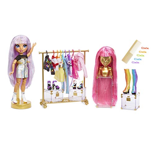Rainbow Surprise High Fashion Studio - Muñeca Exclusiva con Ropa, Accesorios y 2 Pelucas Brillantes, Crea más de 300 looks Rainbow Surprise High Fashion Studio - Muñeca Exclusiva con Ropa, Accesorios y 2 Pelucas Brillantes, Crea más de 300 looks