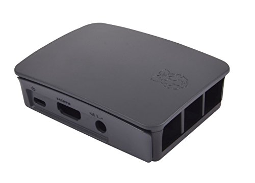 RASPBERRY 9098138 - Caja para RASPBERRY OFICIAL PI 3, Negro y Gris