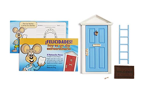 ? Ratoncito Pérez: Puerta Mágica Azul + Escalera + Felpudo + Llave + Postal de Felicitación + dibujo para anotar y pintar las fechas de los dientes caídos ? Ratoncito Pérez: Puerta Mágica Azul + Escalera + Felpudo + Llave + Postal de Felicitación + dibujo para anotar y pintar las fechas de los dientes caídos