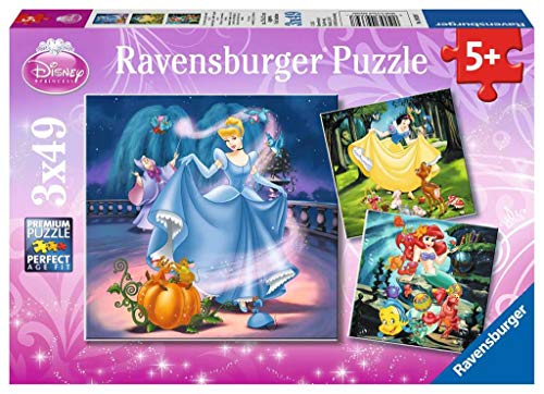 Ravensburger Disney Princess - Puzzle 3 x 49 piezas, para niños 5+ años (9339)