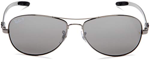 RAY-BAN Gafas de sol para hombre 8301 SOLE004 / N8, gris (montura: vidrio de bronce: gris polarizado 004 / N8), grande (tamaño del fabricante: 59)