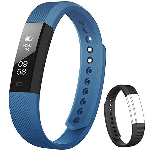 Rayfit Pulsera Actividad Inteligente Reloj Deportivo Fitness Tracker Monitor de Sueño Contador de Calorías Reloj Cuenta Pasos Ejercicio Salud Podómetro Pulsera Inteligente para Mujer Hombre Niños